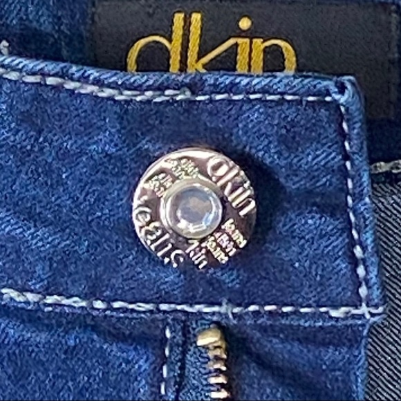 DKIN Blue Denim Embellished Pockets Jeans Size 10 - Picture 3 of 9